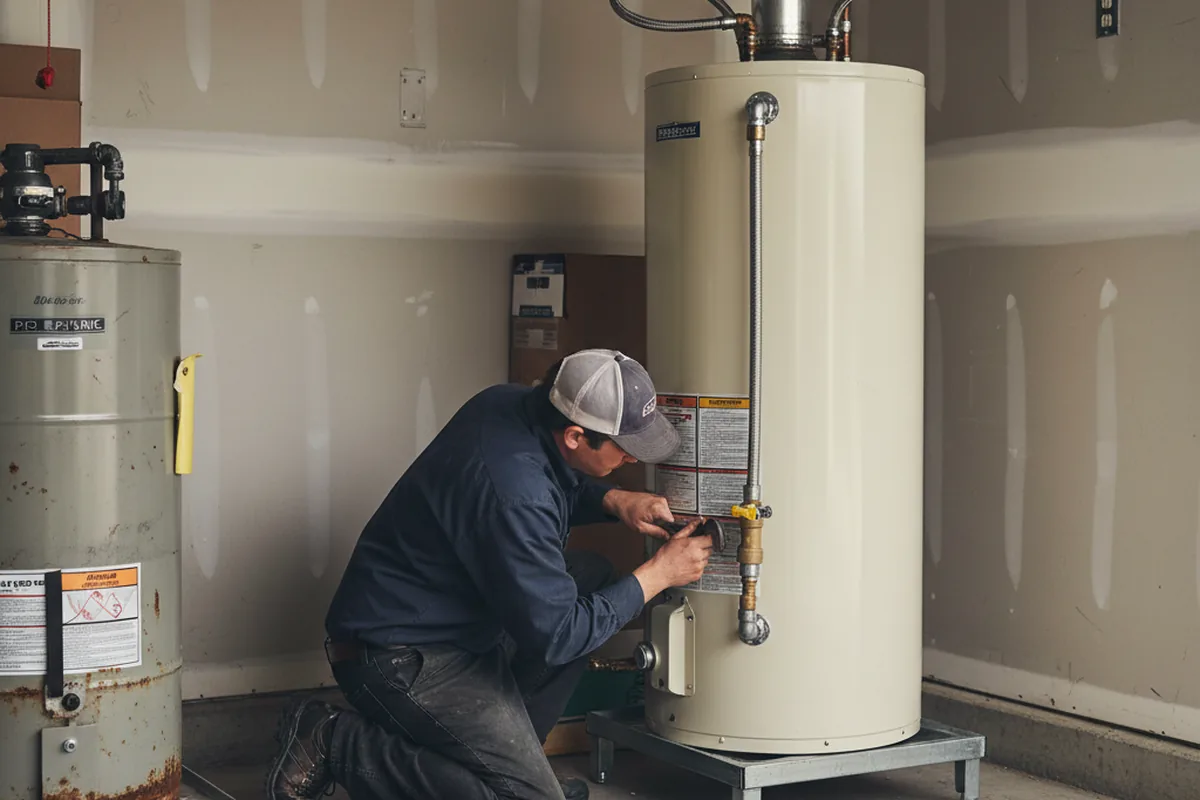Water heater and shutoff valve replacement in Boaz